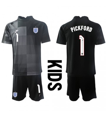 England Jordan Pickford #1 Målvakt Hemmakläder Barn VM 2022 Kortärmad (+ Korta byxor)